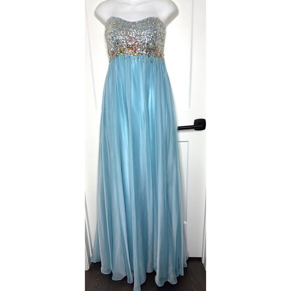 Cache Vintage SLong Dress Gown Sequined Fairy Bohoh Victorian Empyre Babydoll ~6 - Picture 2 of 8